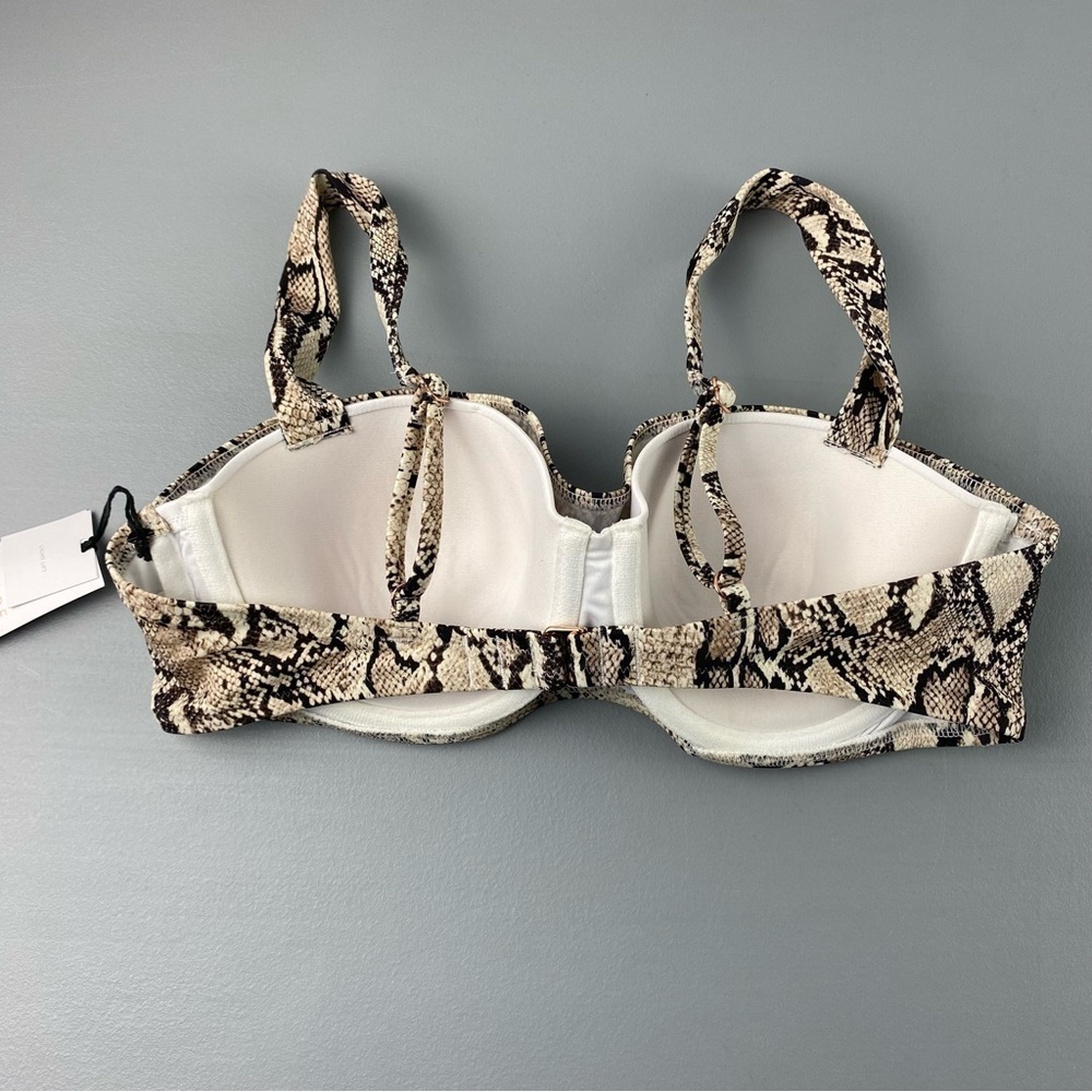 NWT Shade & Shore snake animal print push up bikini top wms sz 36B - Picture 8 of 8
